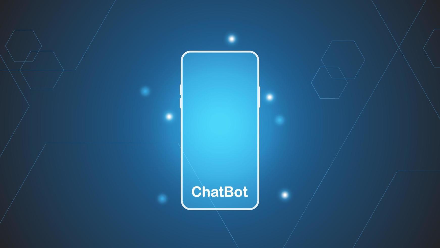 chatbot Ai artificial intelligence technology hitech concept. chatbot application smart bot, open Ai, line, technology Abstract, vector. design for chatting, web banner, background, transformation. vector