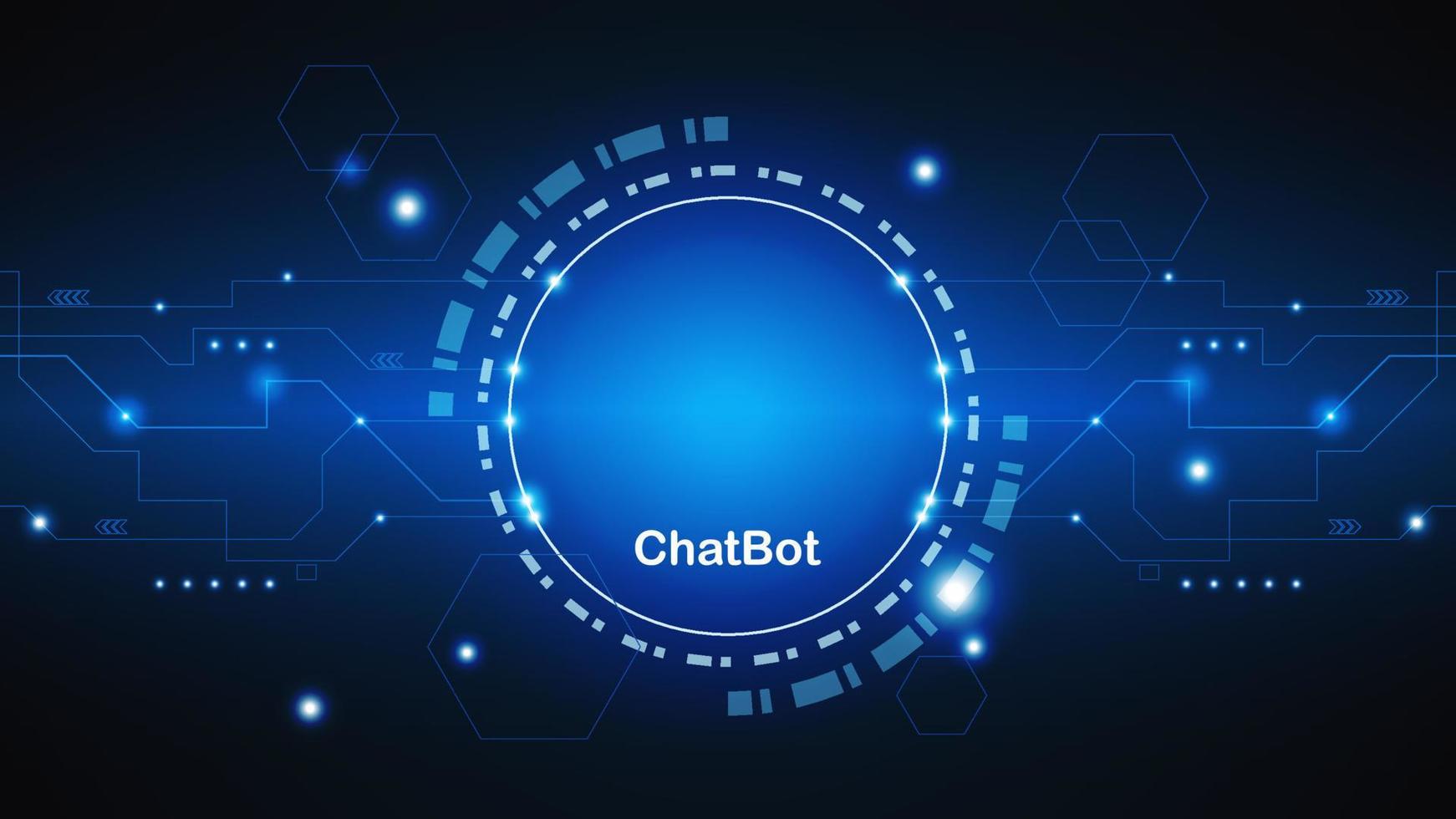 chatbot Ai artificial intelligence technology hitech concept. chatbot application smart bot, open Ai, line, technology Abstract, vector. design for chatting, web banner, background, transformation. vector