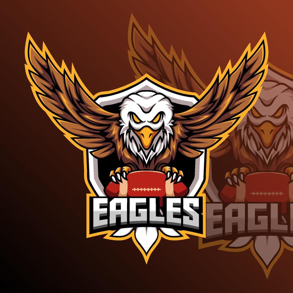Eagles Football Animal  Team Badge vector