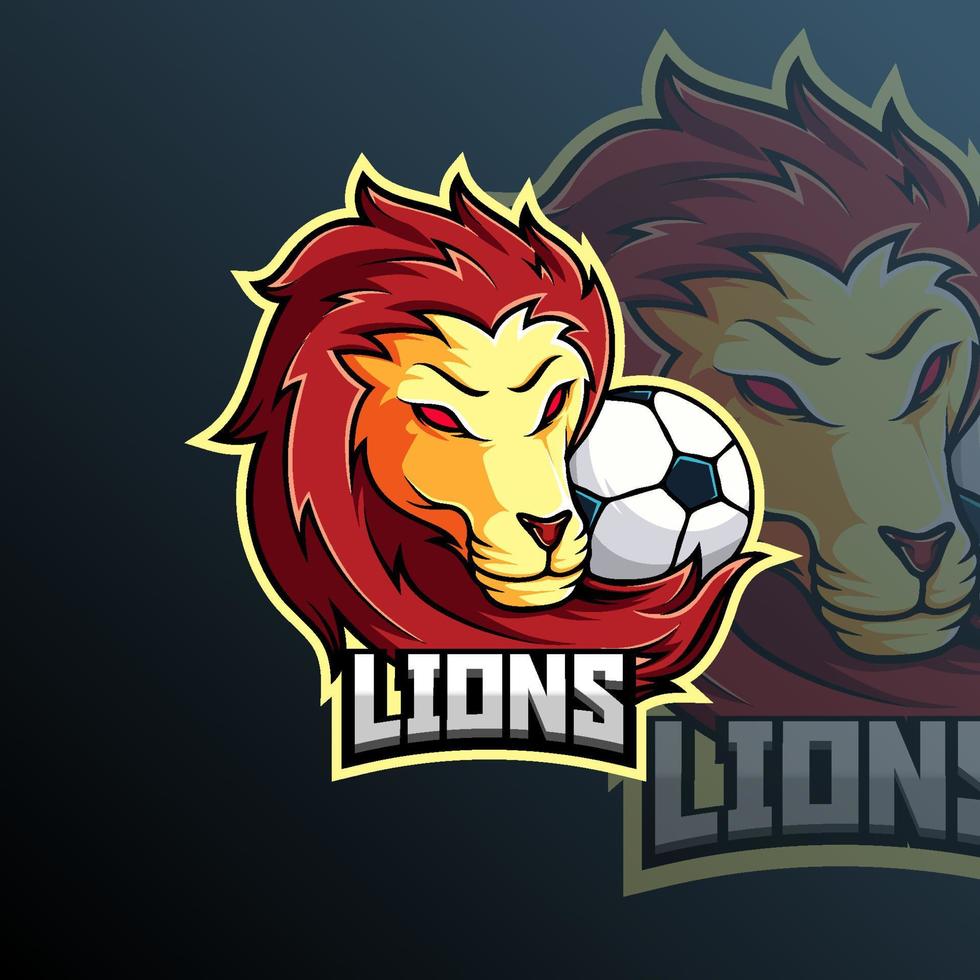 Lions Football Logo Team Badge vector