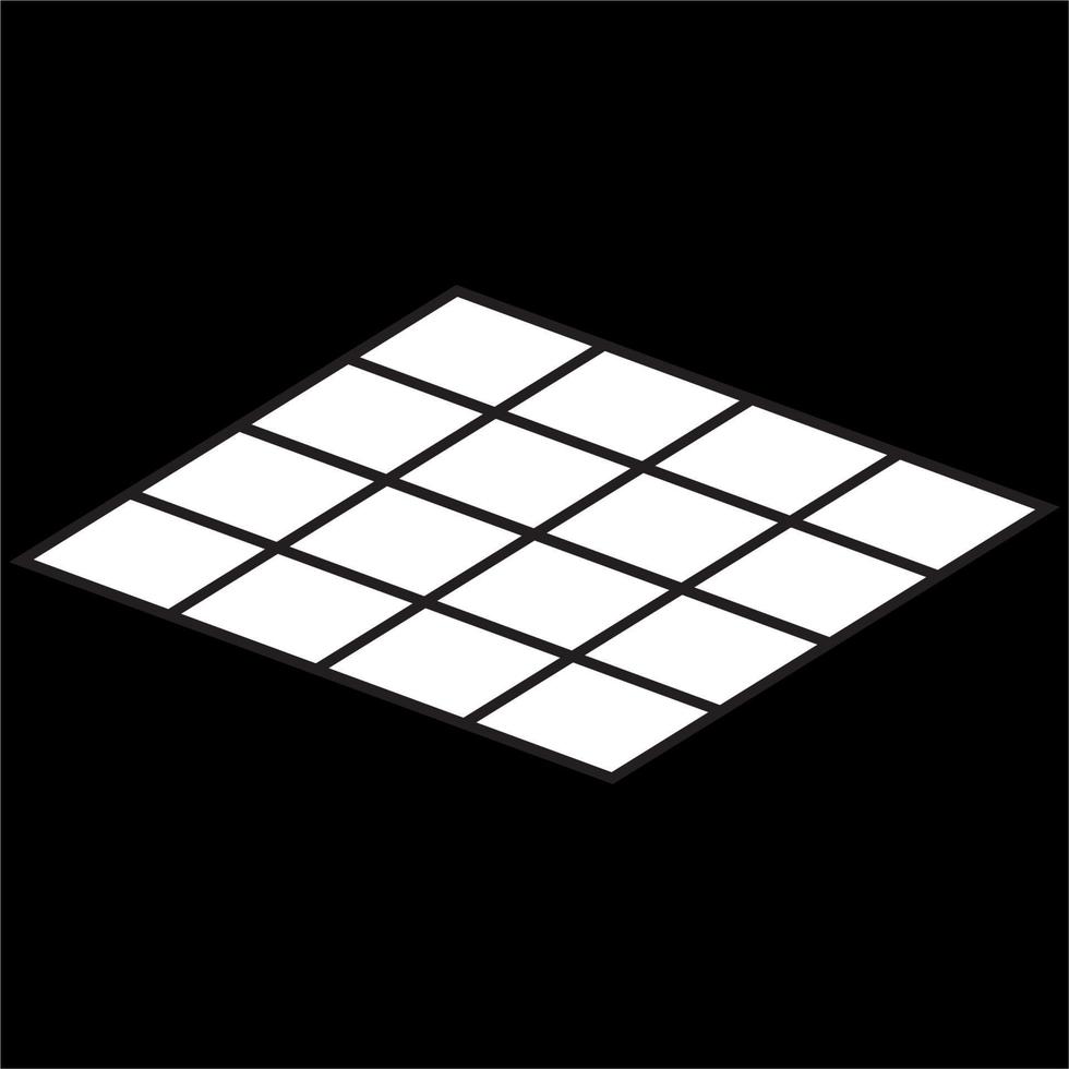 Vector, Image of floor icon, Black and white color, on black background vector