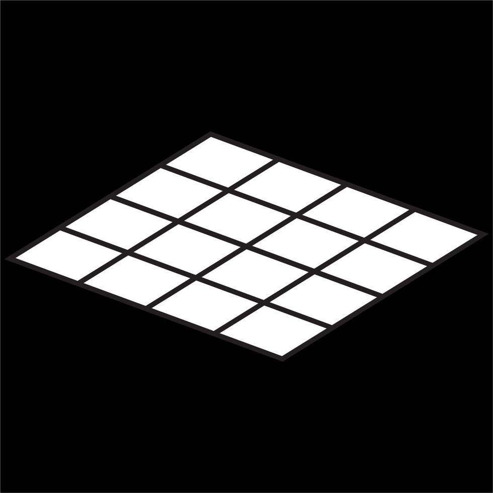 Vector, Image of floor icon, Black and white color, on black background vector