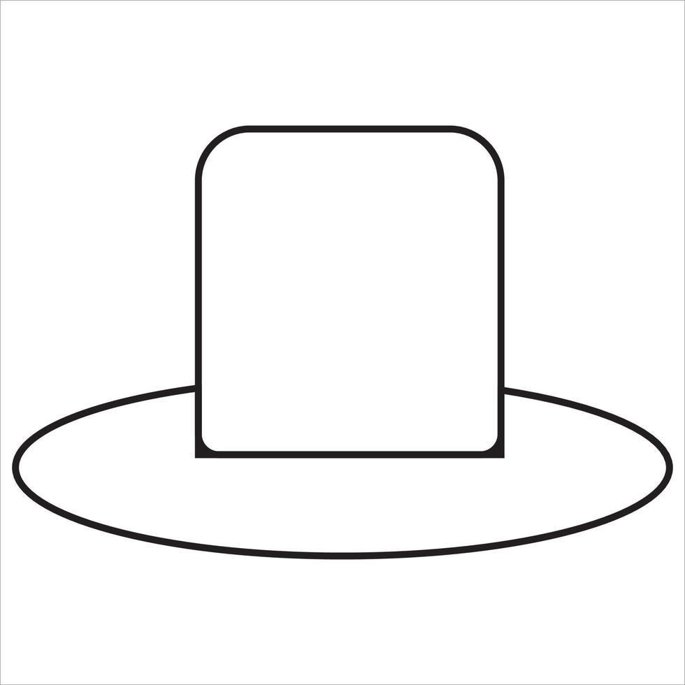 Vector, Image of old hat, Black and white color, with transparent background vector