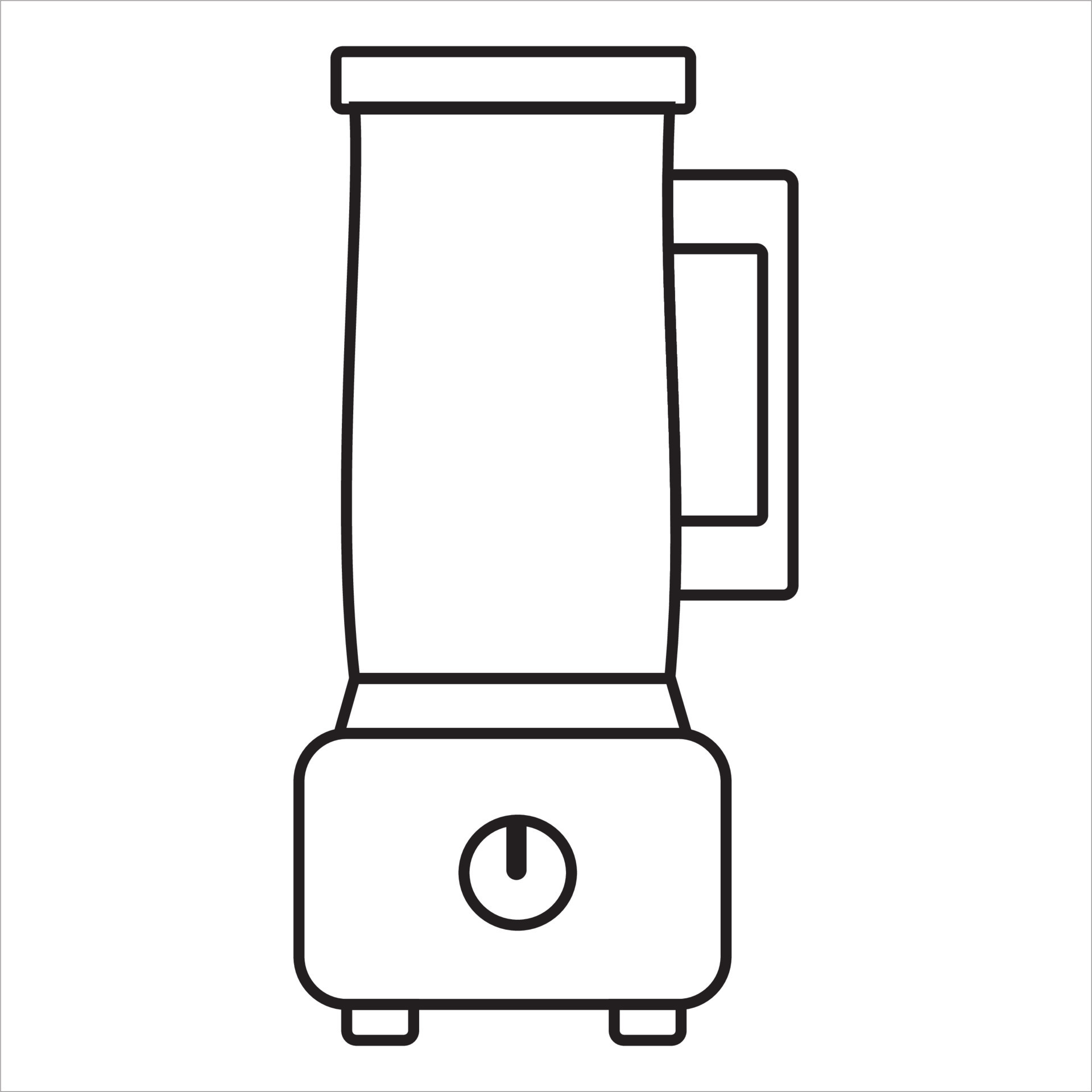 Vector, Image of blender machine, Black and white color, with
