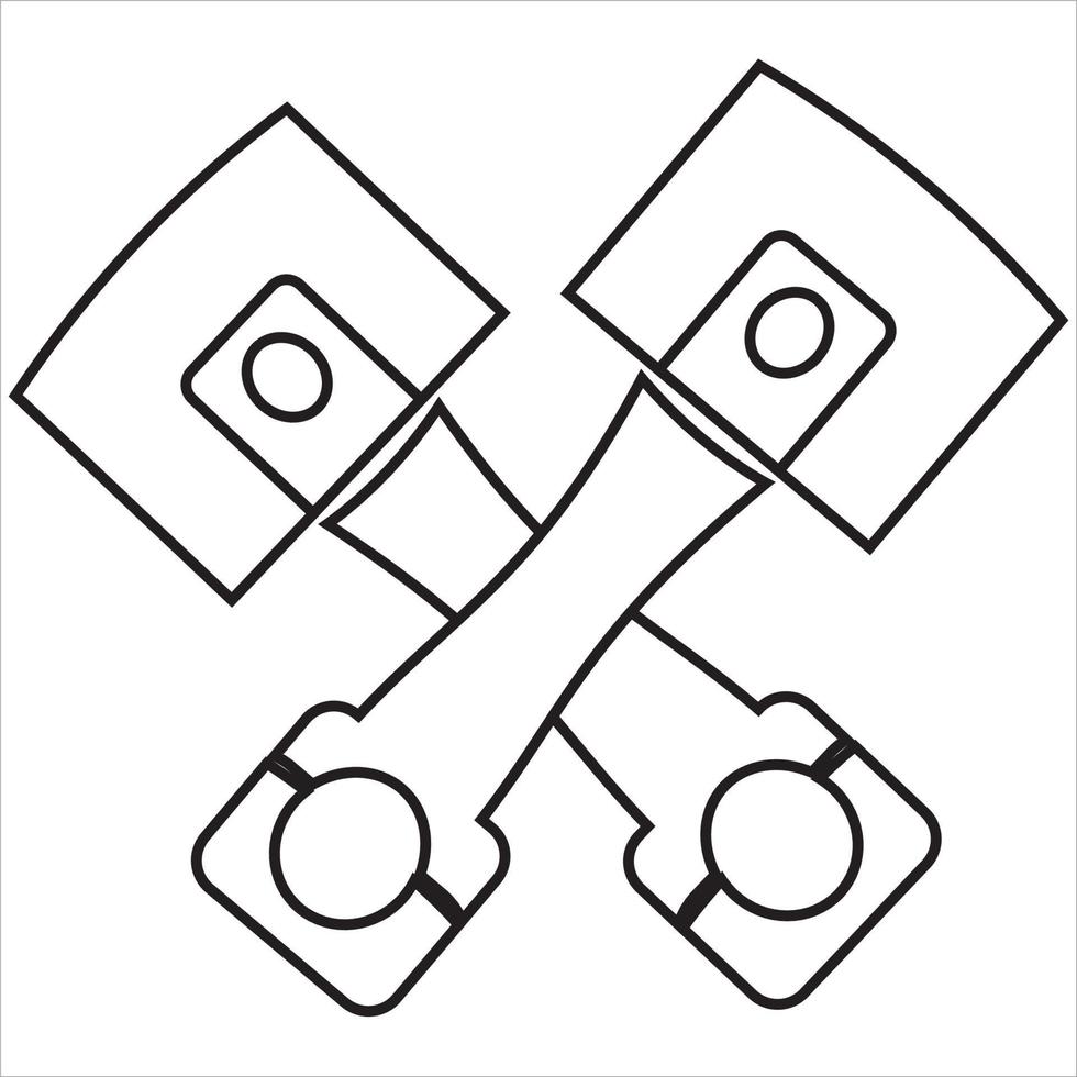 Vector, Image of car engine, Black and white color, with transparent background vector