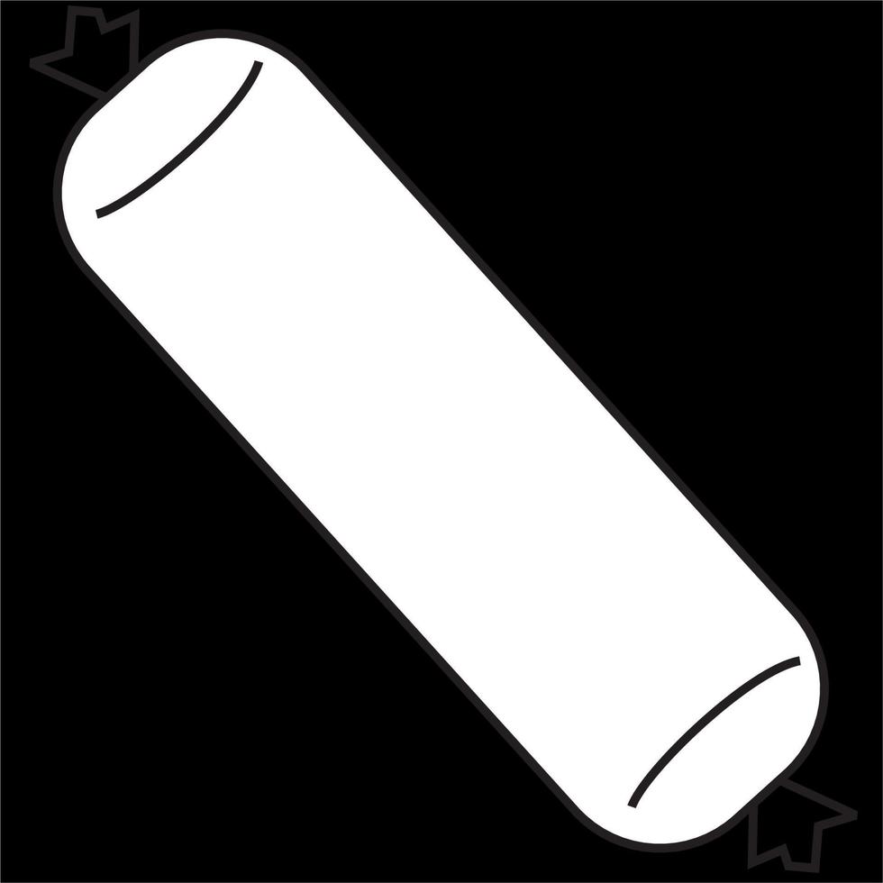 Vector, Image of bolster icon, Black and white color, on black background vector
