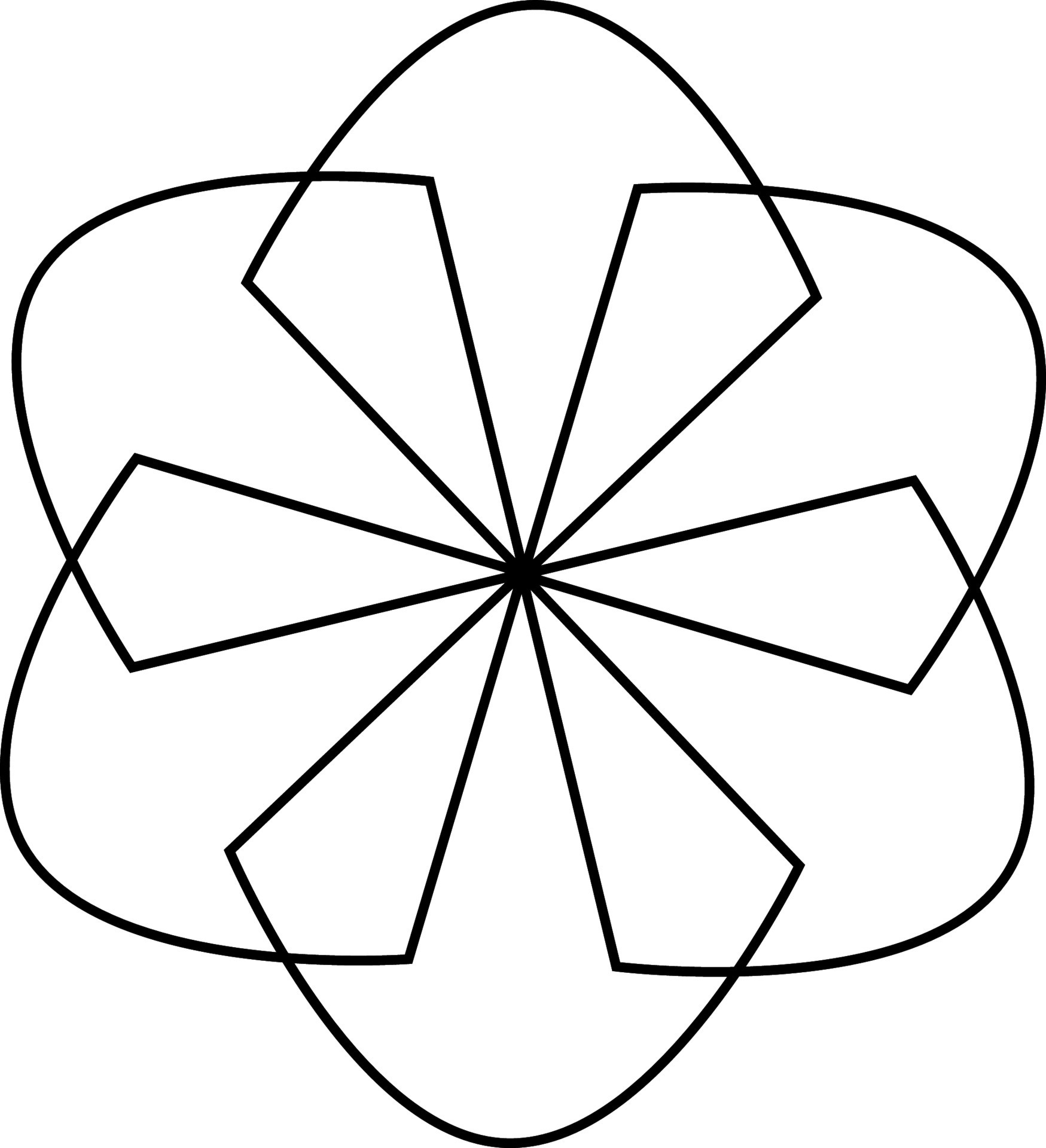 Simple abstract geometric flower illustration 20436526 Vector Art at