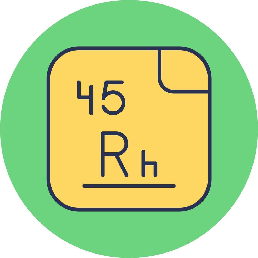 Rhodium Vector Icon