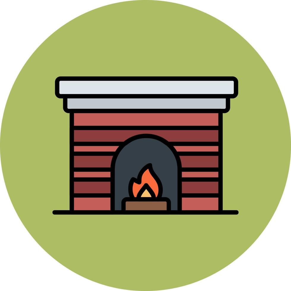 Fireplace Vector Icon