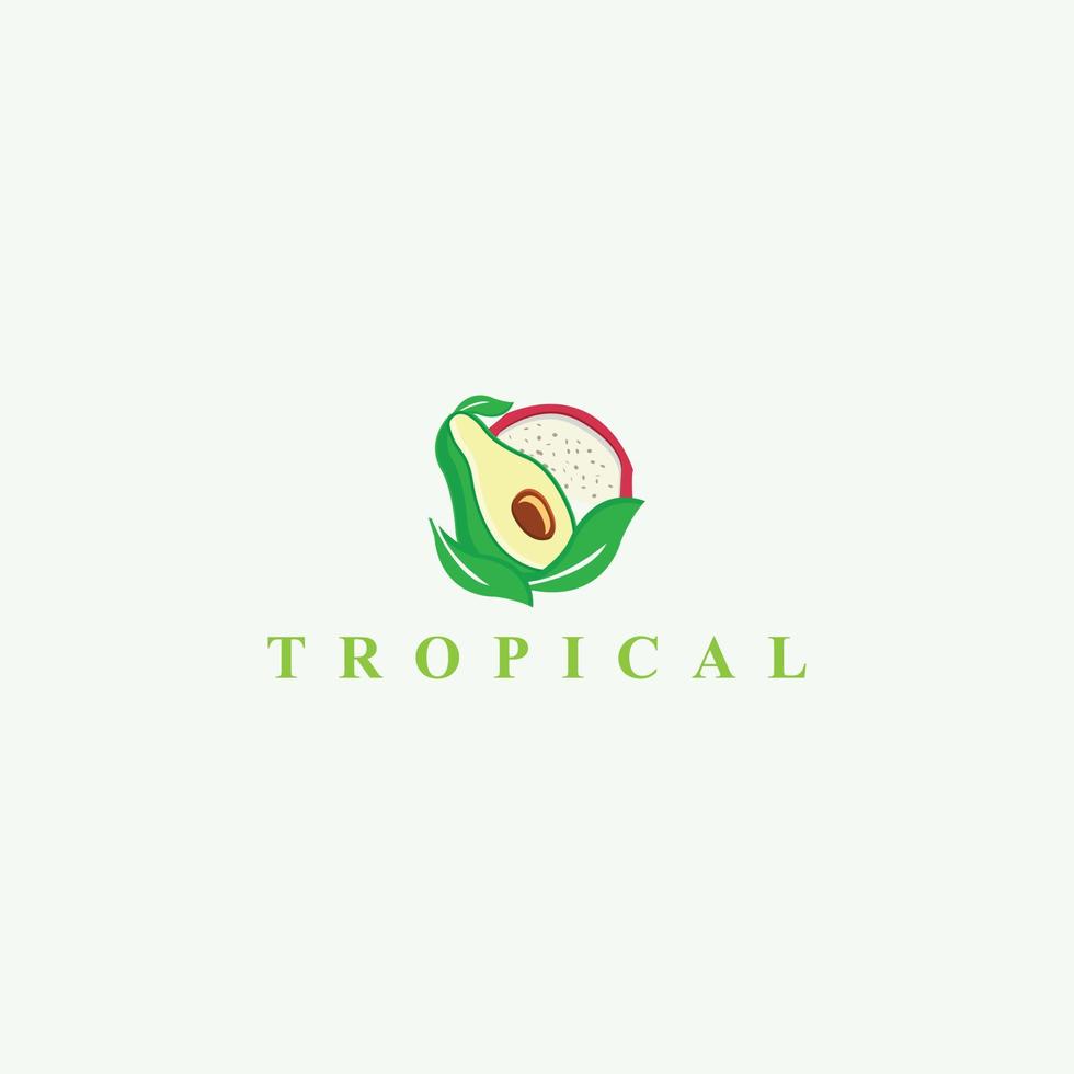 tropical Fresco natural frutas vector