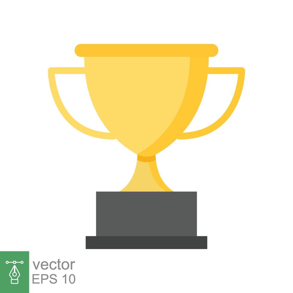 trofeo icono. sencillo plano estilo para aplicación y web diseño elemento. ganador, otorgar, taza, morder, concurso, premio, won concepto. vector ilustración aislado en blanco antecedentes. eps 10