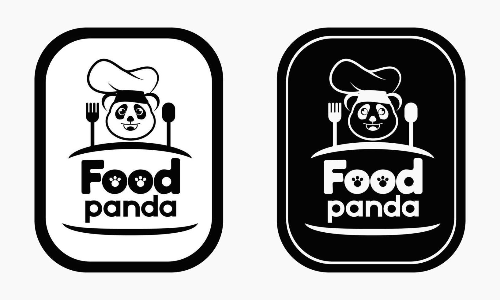 panda logo food 20437789 Vector Art at Vecteezy