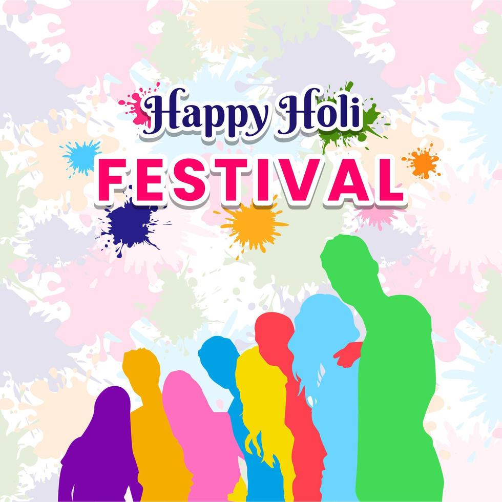 flyer for holi festival day vector