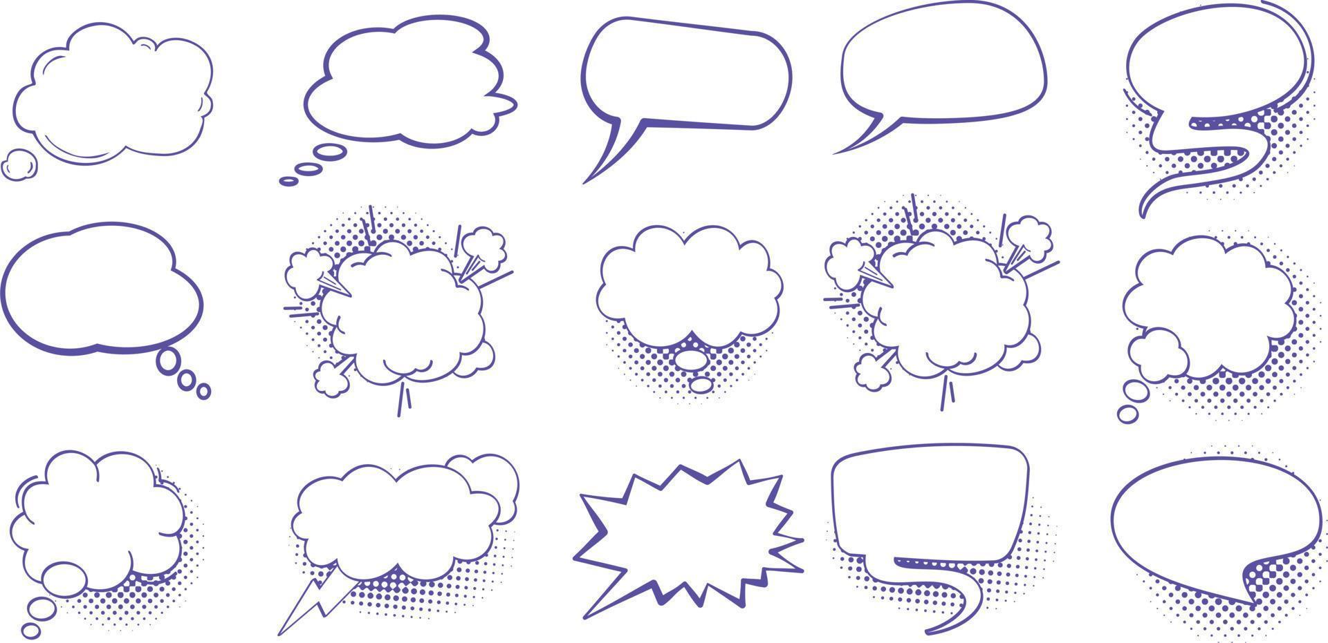 speech bubbles set vector