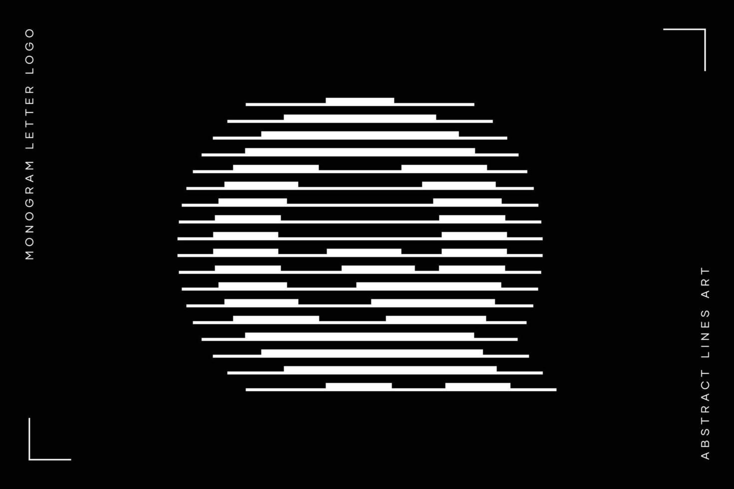 Monogram logo letter q lines abstract modern art vector