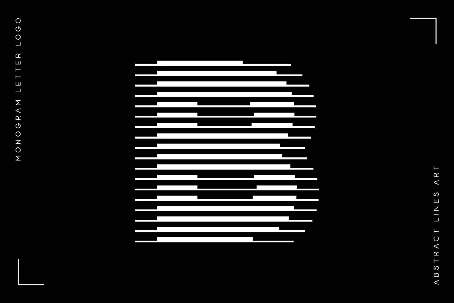 Monogram logo letter b lines abstract modern art vector