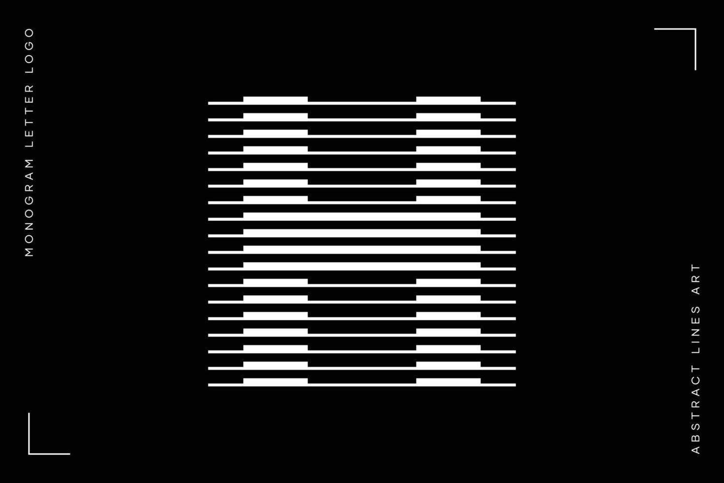 Monogram logo letter h lines abstract modern art vector