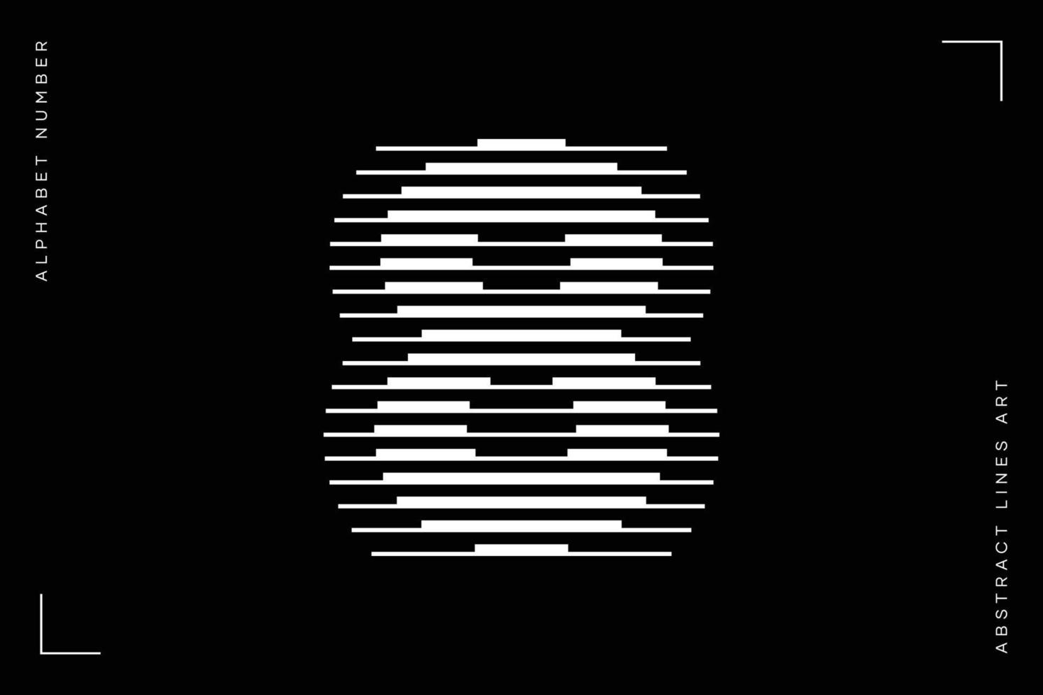 Number eight logo lines abstract modern art vector
