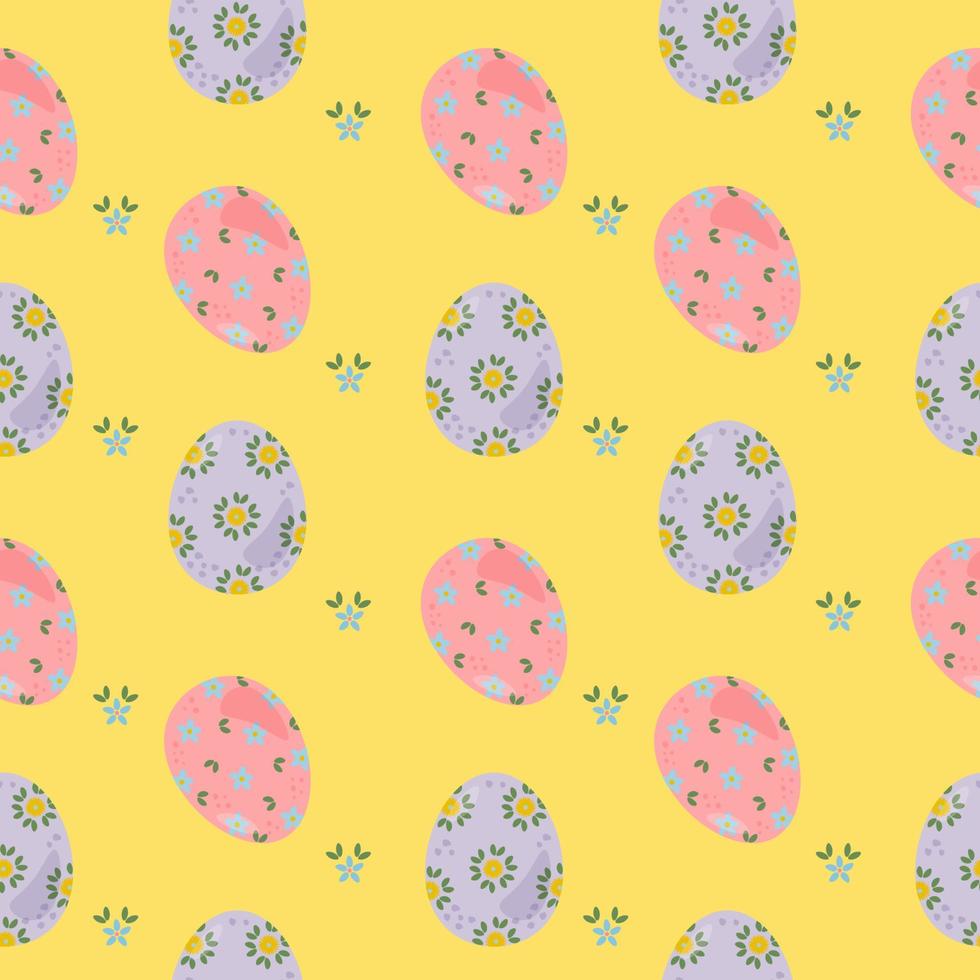 Vector seamless simple pattern with ornamental eggs. Easter eggs print. Seamless repeated surface vector pattern design for printing on fabric, paper for scrapbooking, gift wrap and wallpapers.