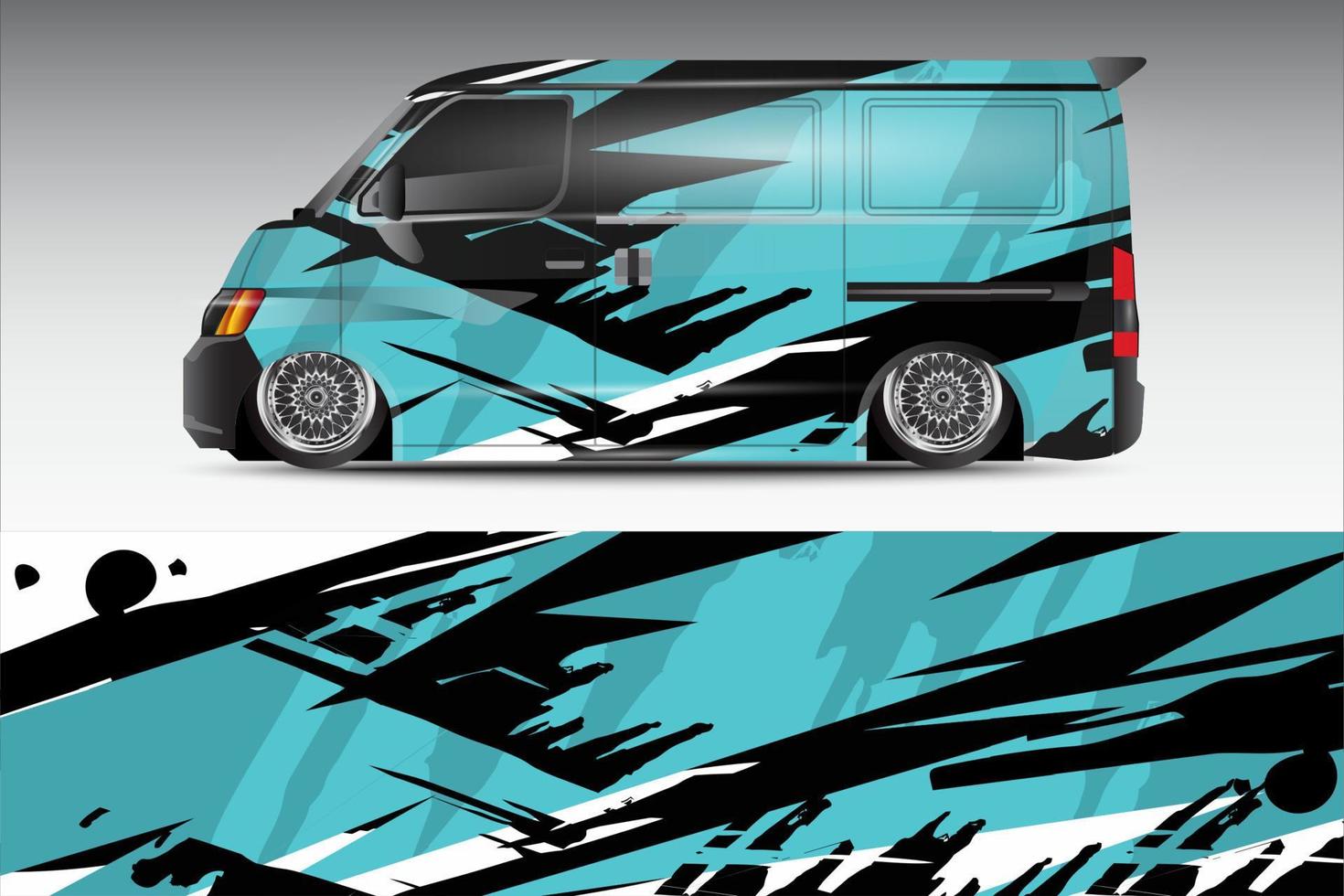 racing car wrap design for vehicle vinyl stickers and automotive company sticker livery vector