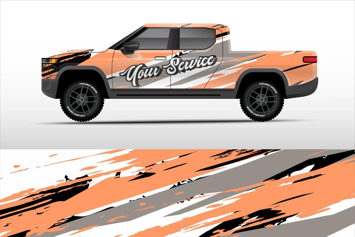 Graphic truck design. abstract lines grunge vector background concept for Vinyl Wrap and Vehicle Branding