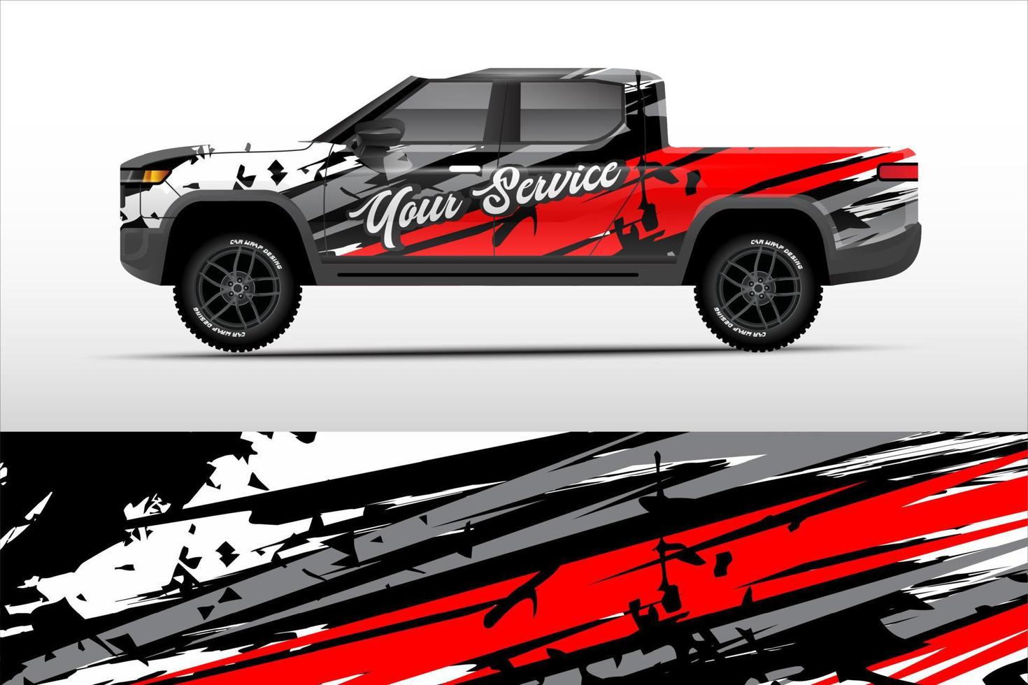 Graphic truck design. abstract lines grunge vector background concept for Vinyl Wrap and Vehicle Branding