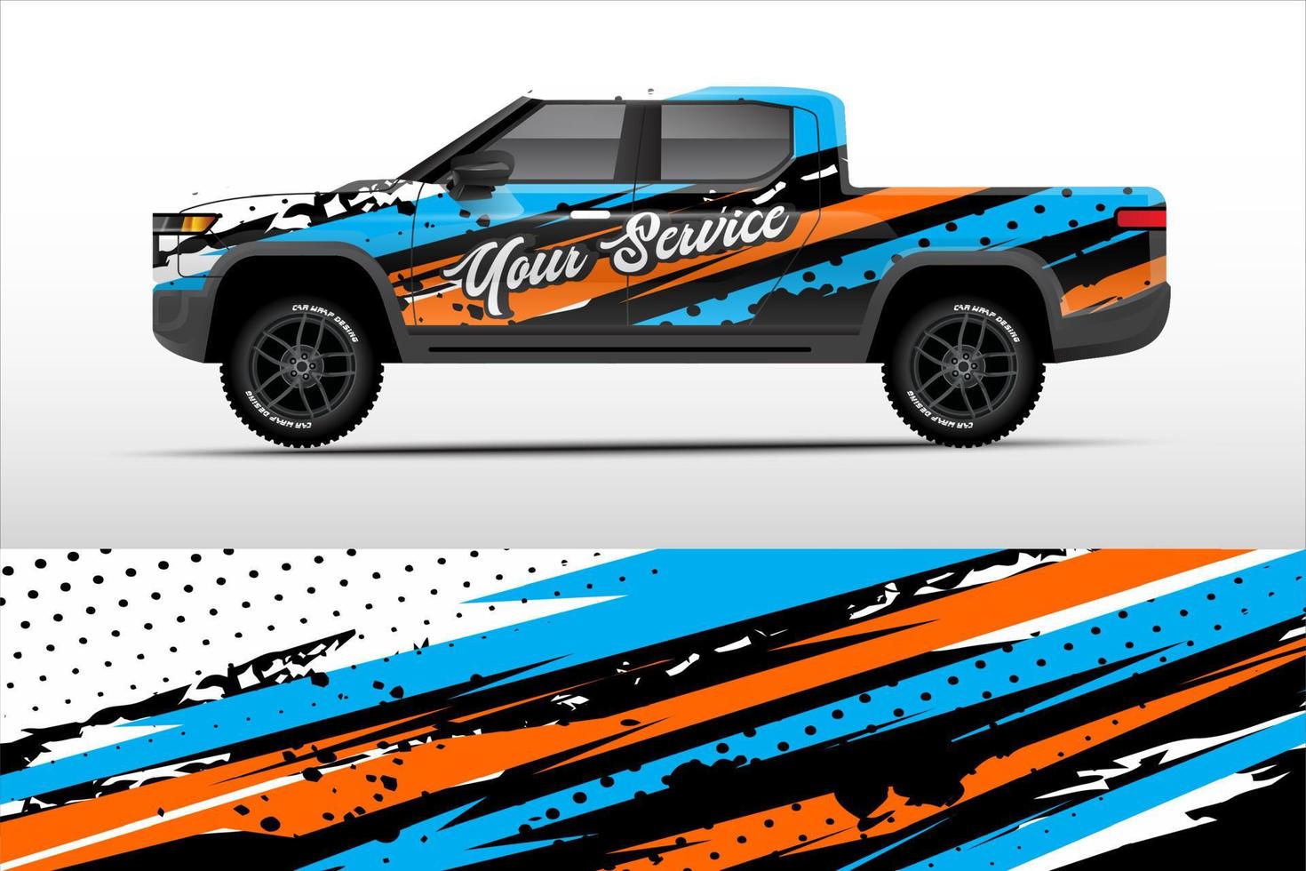 Graphic truck design. abstract lines grunge vector background concept for Vinyl Wrap and Vehicle Branding