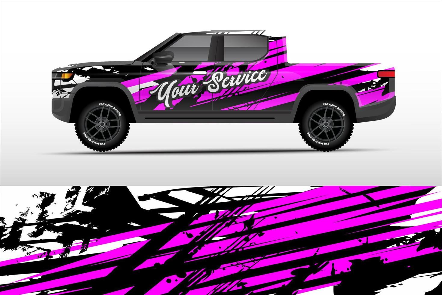Graphic truck design. abstract lines grunge vector background concept for Vinyl Wrap and Vehicle Branding