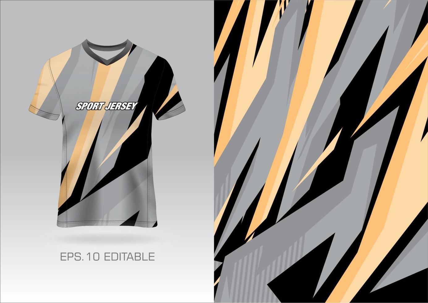 Fabric textile design for Sport t-shirt, Soccer jersey mockup for football club. uniform front view. vector