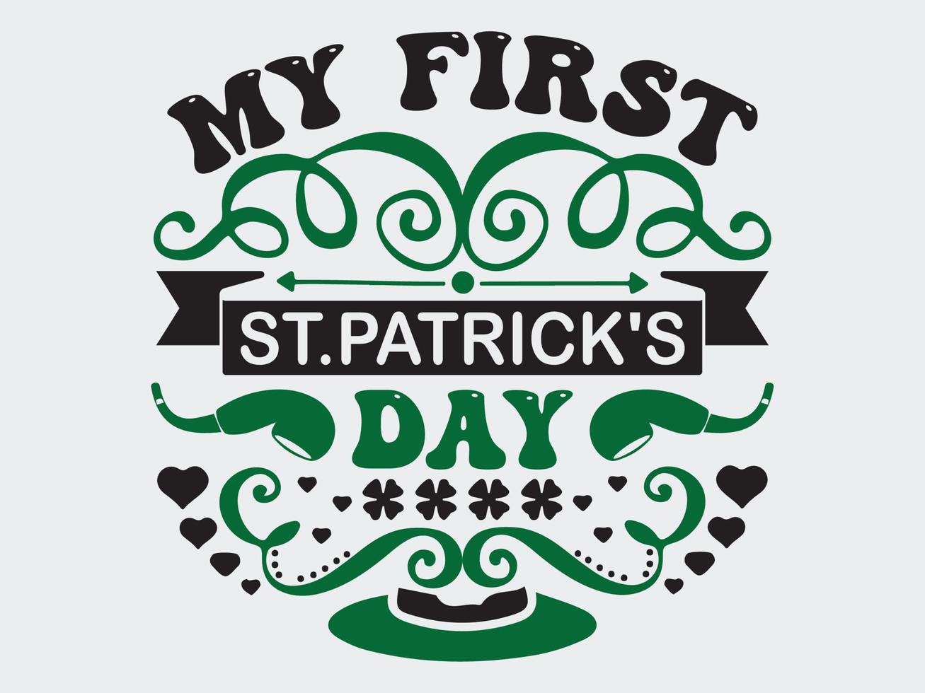 ST.Patrick's Day T-Shirt  Design File vector