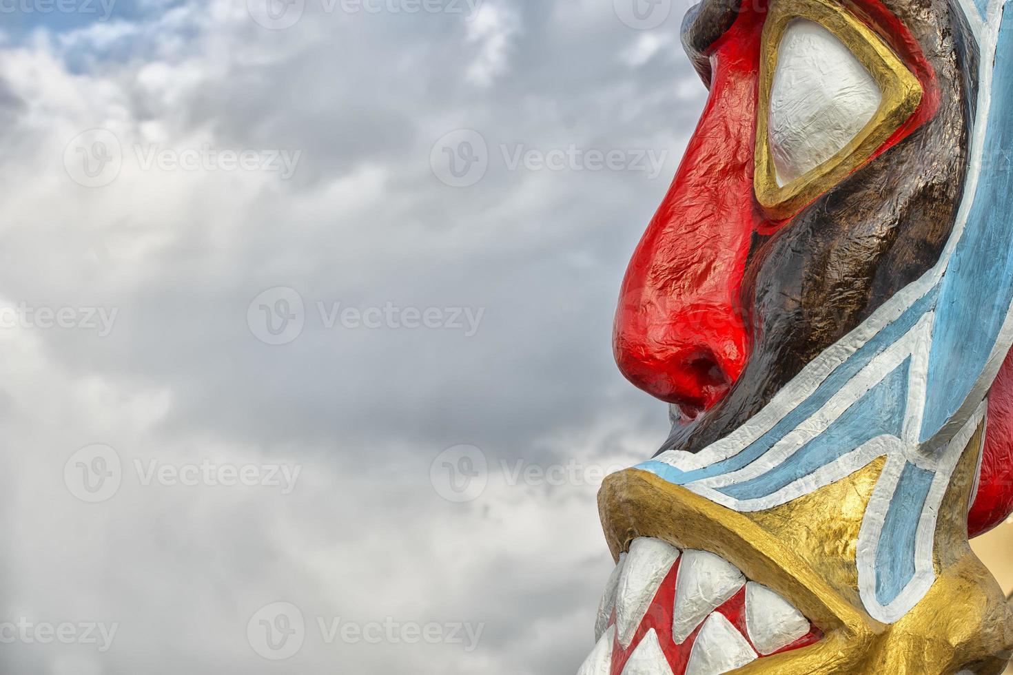 Multi color tribal mask photo