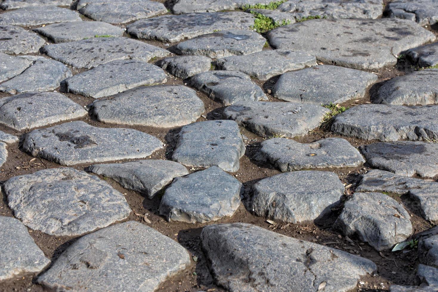 roman stone walkway old street photo