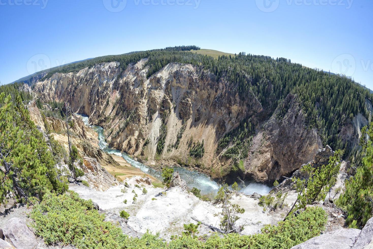 Yellowstone Canyon valley view photo