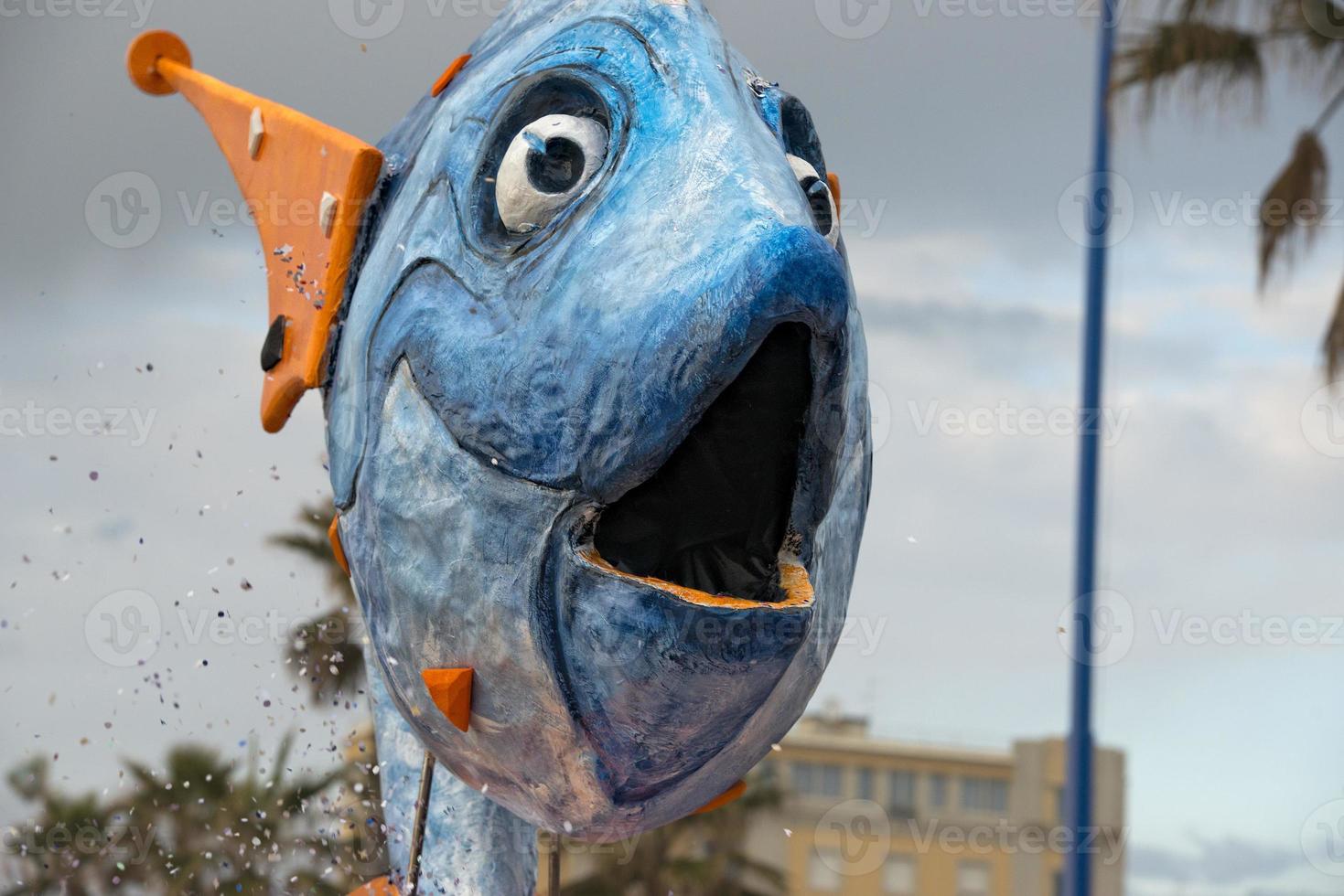 carnaval desfile vagón detalle el pescado foto