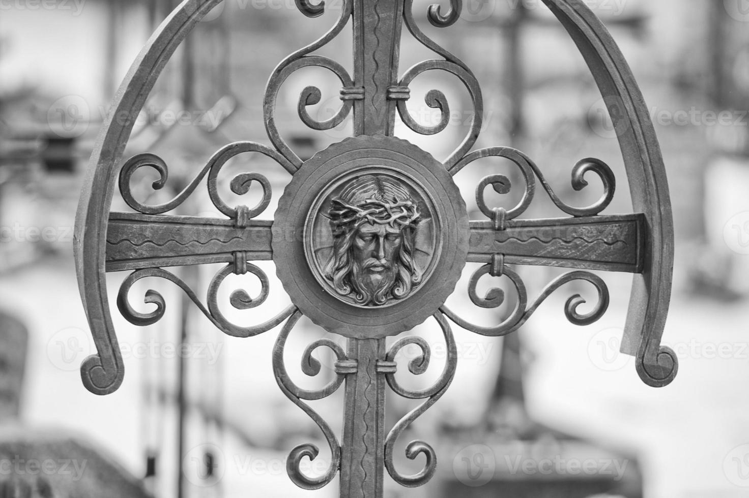 mountain cemetery iron cross photo