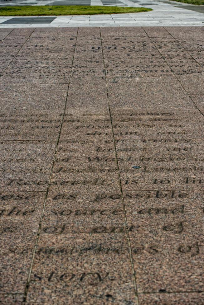 Washington DC Freedom Plaza writings photo