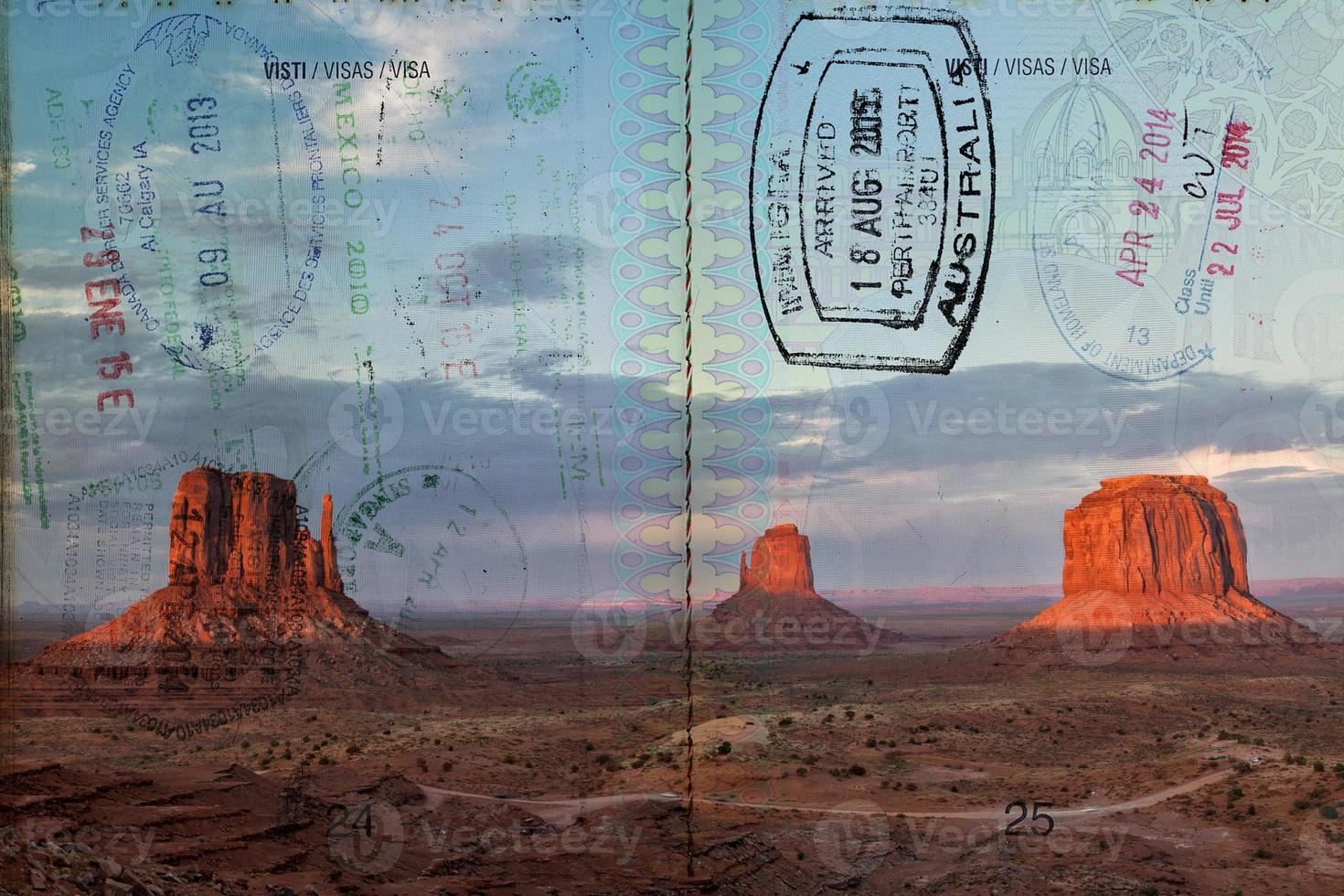 Passport over america scenic destination photo