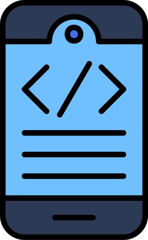 móvil codificación vector icono