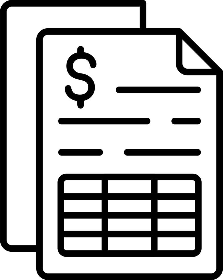 Bank Statement Vector Icon