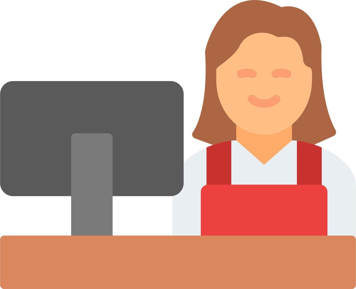 Cashier Vector Icon
