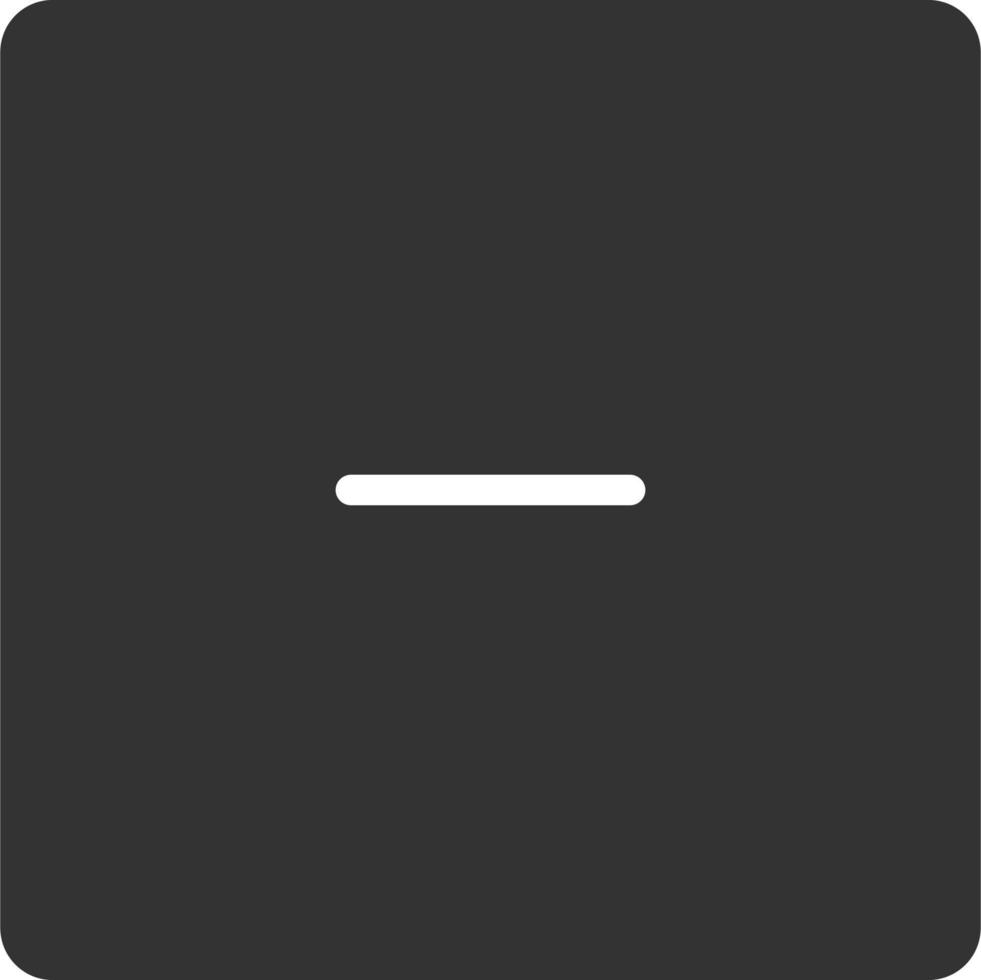 Minus Vector Icon
