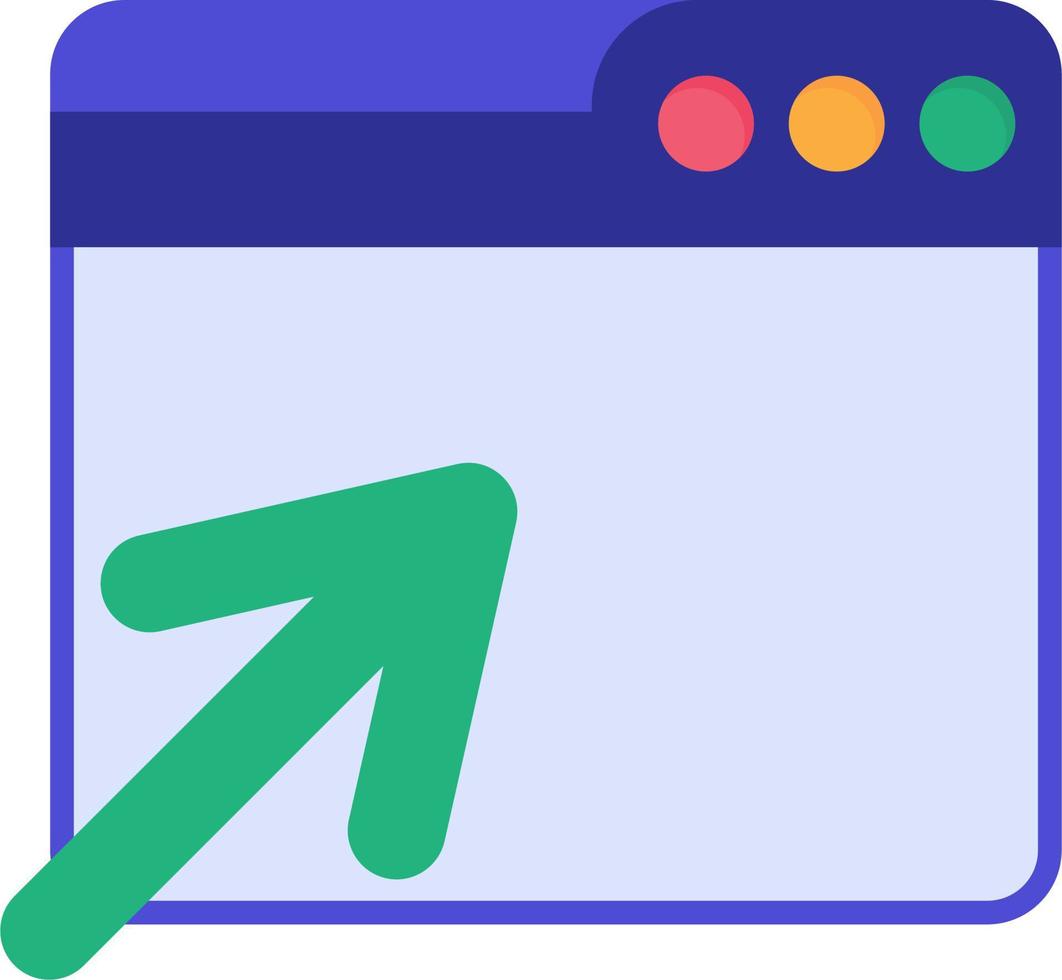 Web Open Window Vector Icon