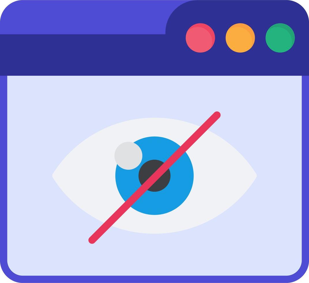 Web Hide Vector Icon