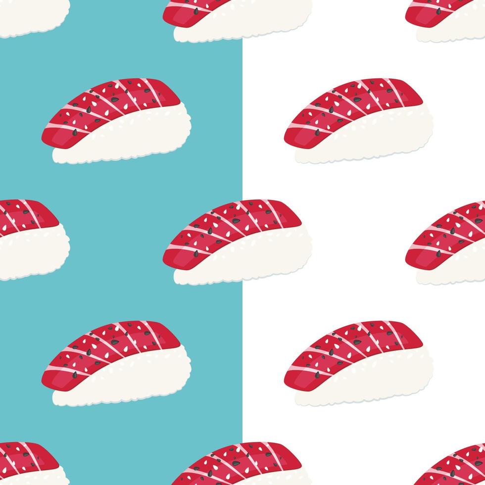 Sushi seamless pattern, Asian Food, Japanese sushi background, Sushi Roll Pattern, Japanesse restaurant background vector