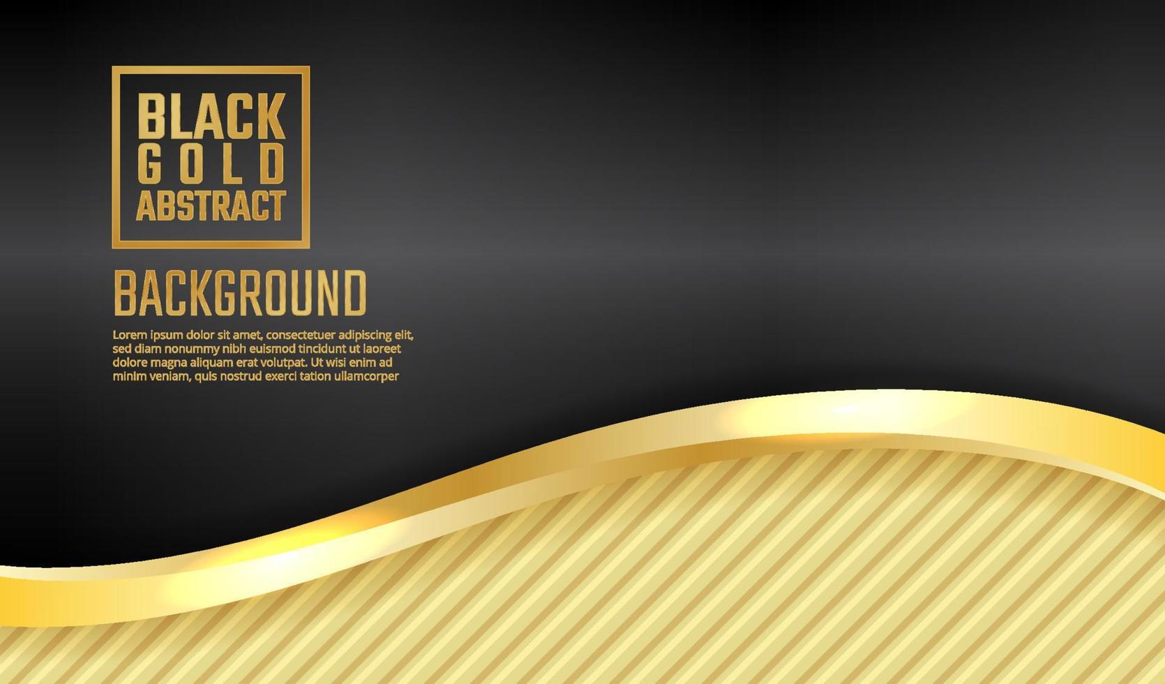 Black and Gold Elegant Metallic Background vector