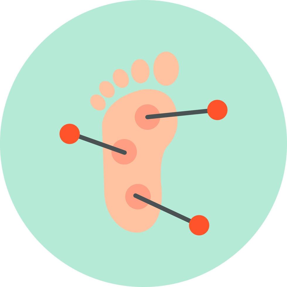 Foot Acupuncture Vector Icon