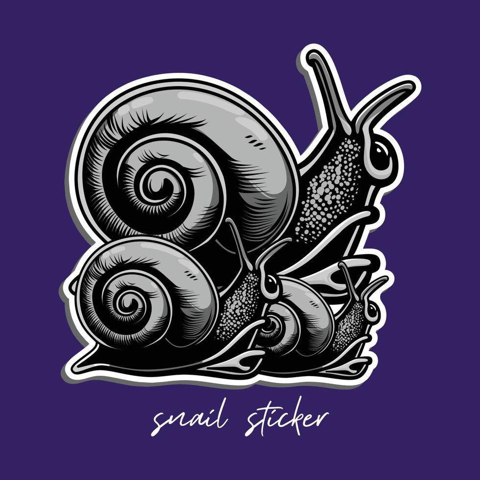 gray snail cartoon illustration vector