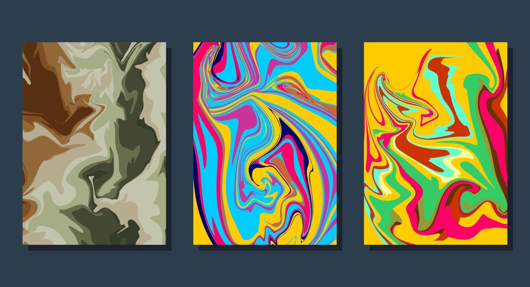 Background Liquid Abstract Vector Pack