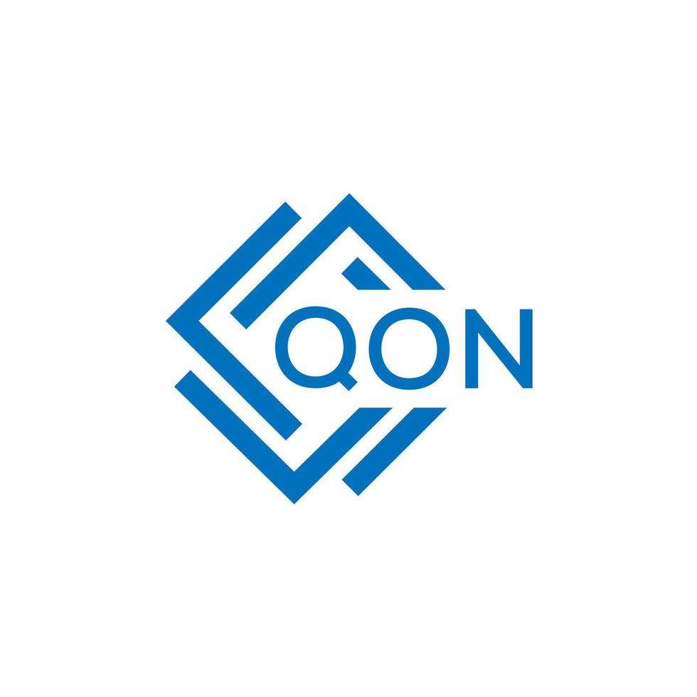 QON letter logo design on white background. QON creative circle letter logo concept. QON letter design. vector