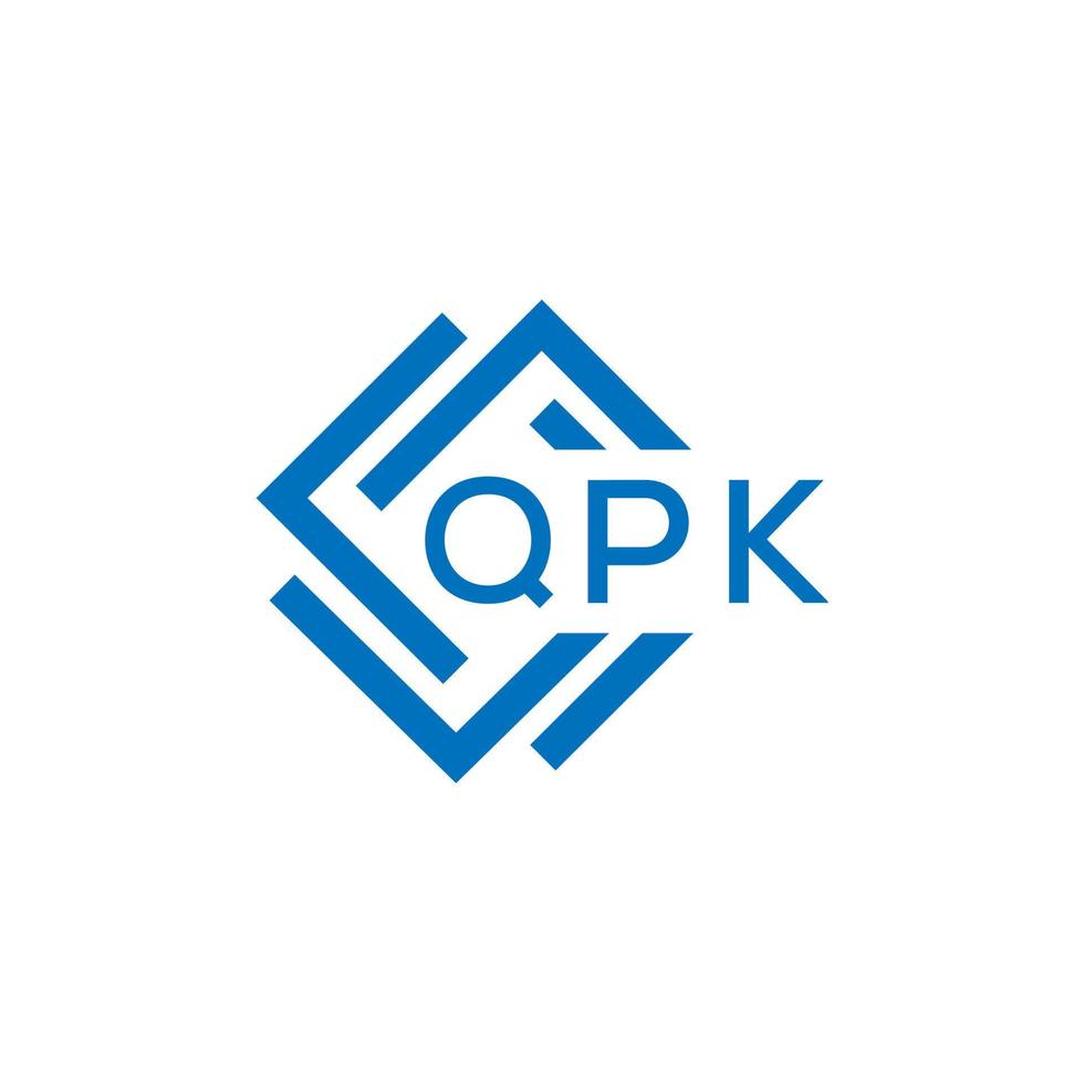 QPK letter logo design on white background. QPK creative circle letter logo concept. QPK letter design. vector